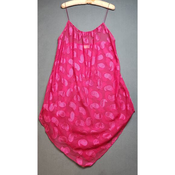 90s Vintage Inner Most Sheer Slip Lingerie Nightgown Size Large Fuschia - Picture 1 of 6